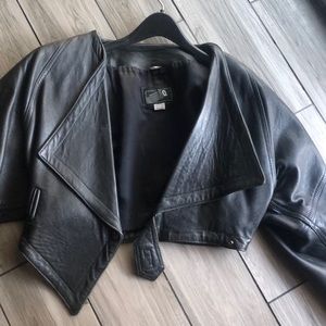 Leather Jacket Black Size Small